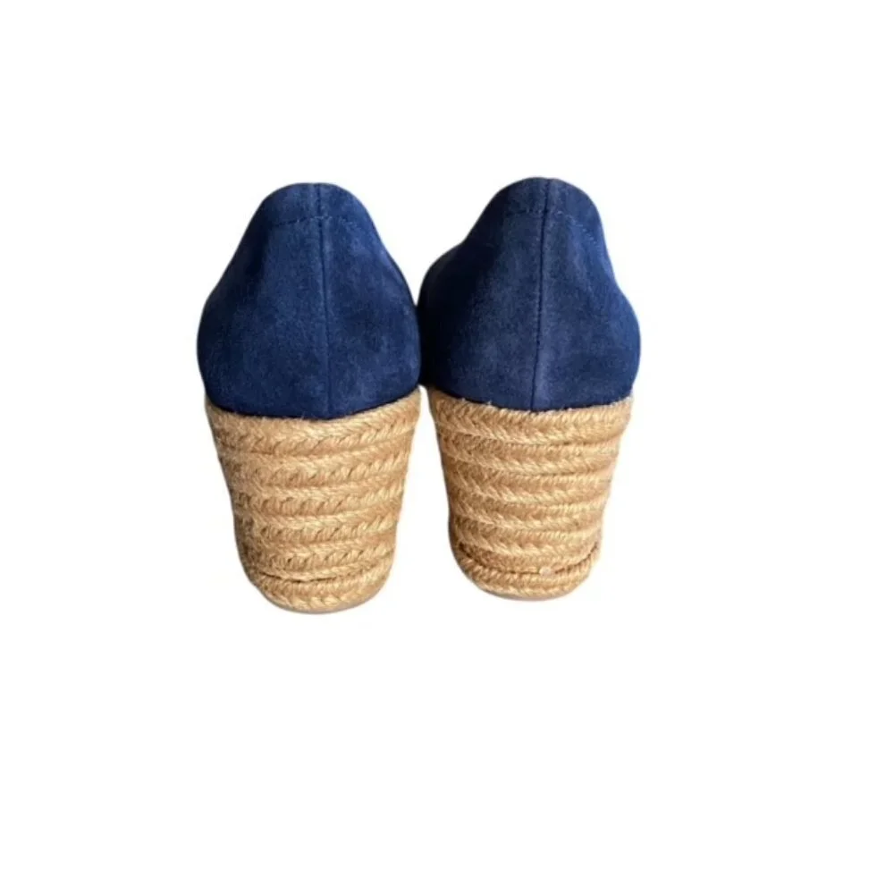 Jack Rogers Navy Palmer Suede Wedge 7